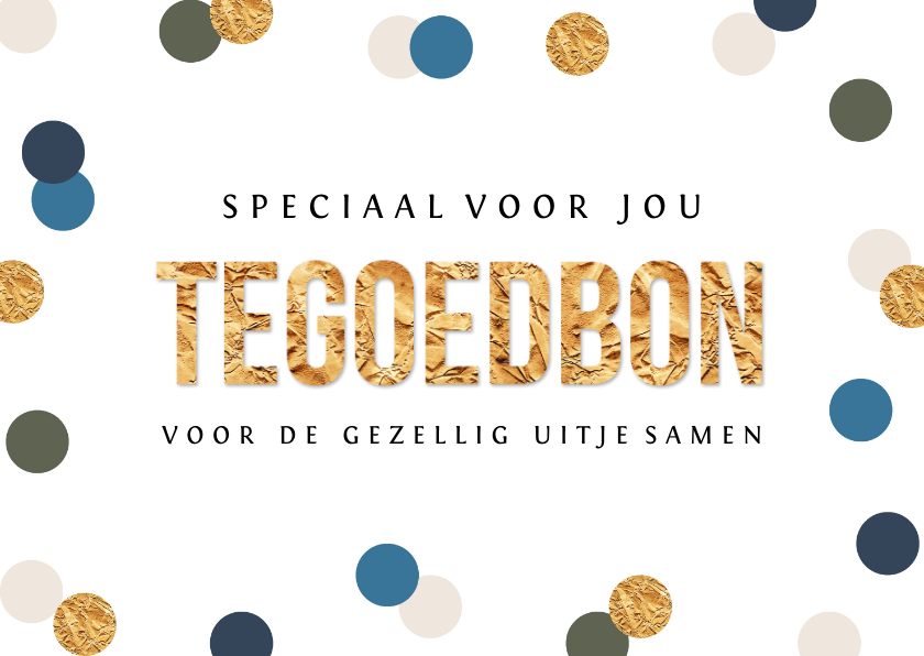 Valentijnscadeaubon confetti goud waardebon - Valentijnskaarten Valentijnskaarten - Valentijnscadeaubon confetti goud waardebon