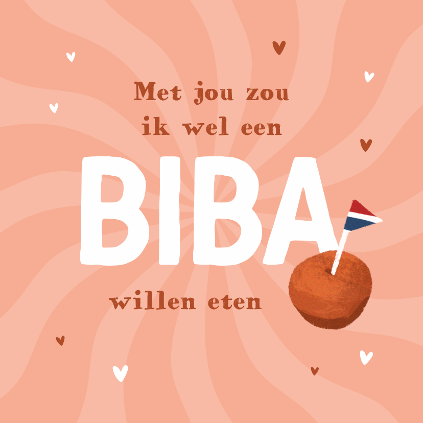 Valentijnskaarten - Valentijnsdag bitterbal biba grappig bopla