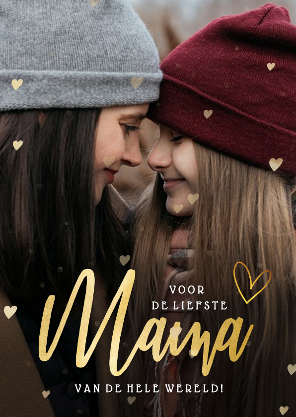 Valentijnskaarten - Valentijnskaart fotokaart voor de liefste mama / moeder!