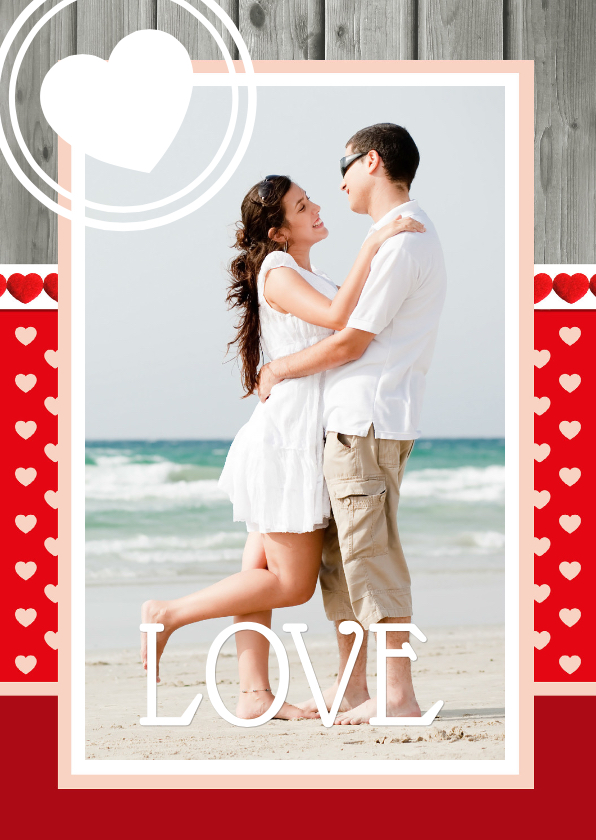 Valentijnskaart Hartjes Staand - Valentijnskaarten Valentijnskaarten - Valentijnskaart Hartjes Staand