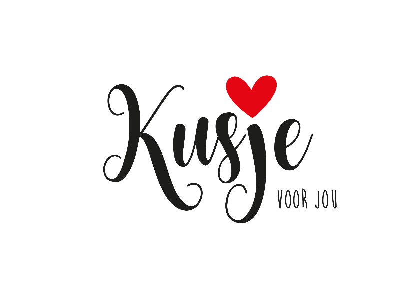 Valentijnskaart Kusje voor jou - Valentijnskaarten Valentijnskaarten - Valentijnskaart Kusje voor jou