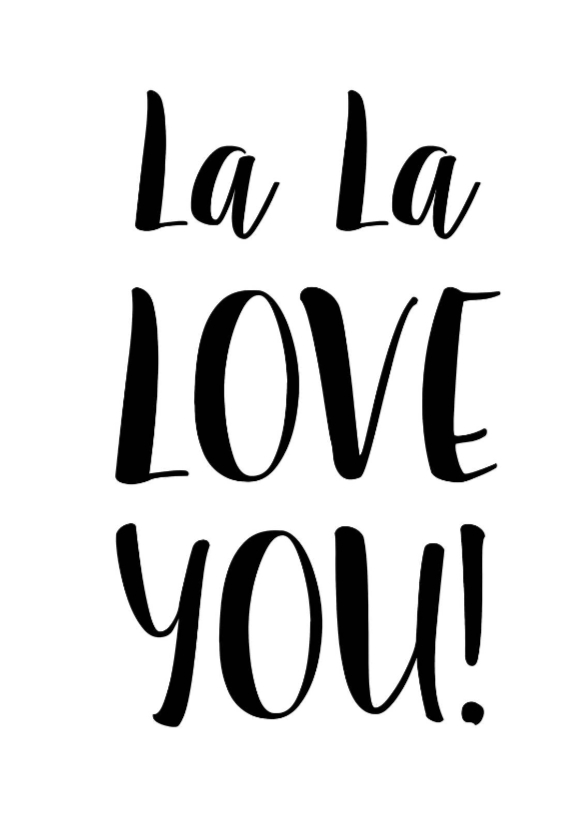 Valentijnskaart La La Love You - Valentijnskaarten Valentijnskaarten - Valentijnskaart La La Love You