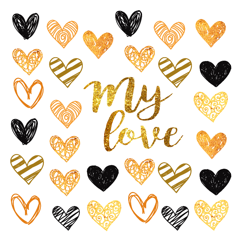 Valentijnskaart met lieve hartjes - Valentijnskaarten Valentijnskaarten - Valentijnskaart met lieve hartjes