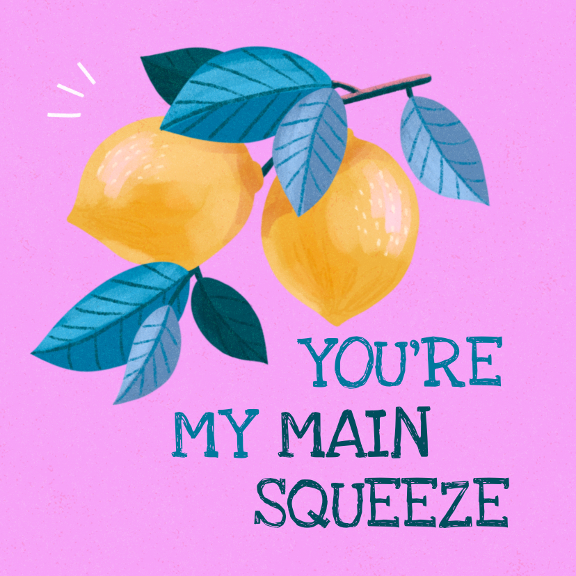 Valentijnskaarten - Valentijnskaart met twee citroenen