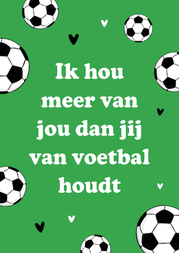 Valentijnskaarten - Valentijnskaart voetbal grappig hip fijne valentijnsdag