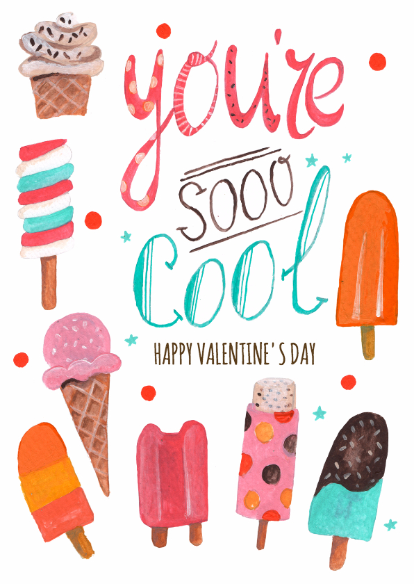 Valentijnskaarten - Valentijnskaart You're so Cool
