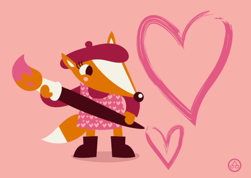 Valentijnvosje, liefde, NK - Valentijnskaarten Valentijnskaarten - Valentijnvosje, liefde, NK
