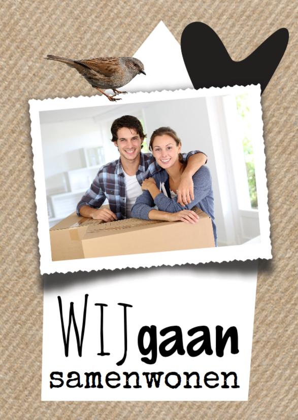 Foto verhuiskaart kraft - LO - Verhuiskaarten Verhuiskaarten - Foto verhuiskaart kraft - LO