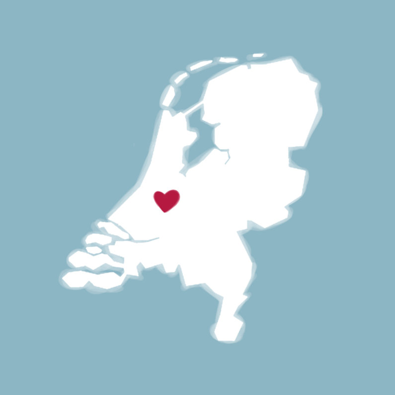 Hart als plaatspin verhuiskaart - Verhuiskaarten Verhuiskaarten - Hart als plaatspin verhuiskaart