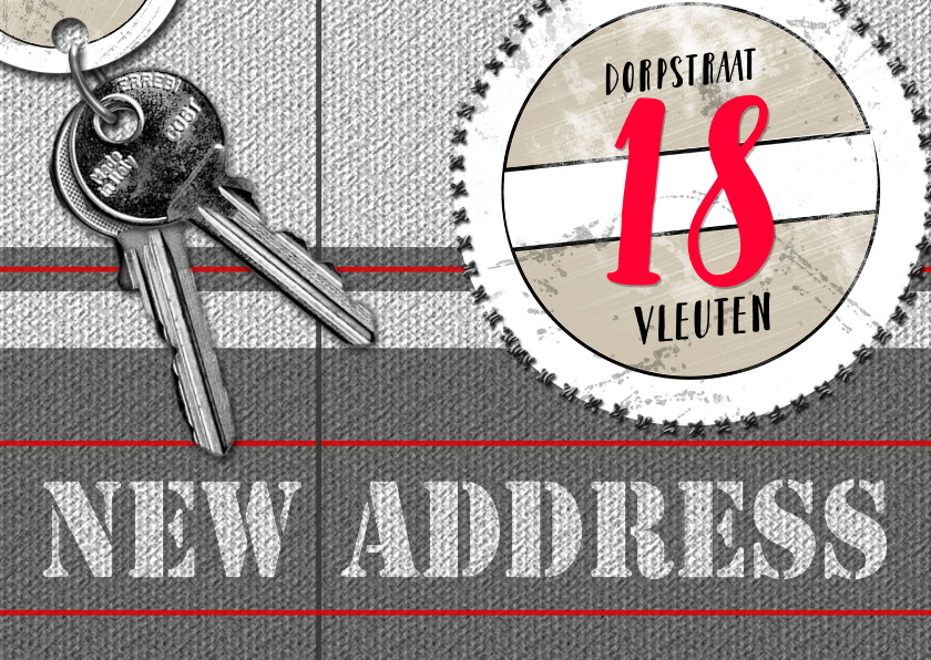 hip en trendy nieuw adres a - Verhuiskaarten Verhuiskaarten - hip en trendy nieuw adres a