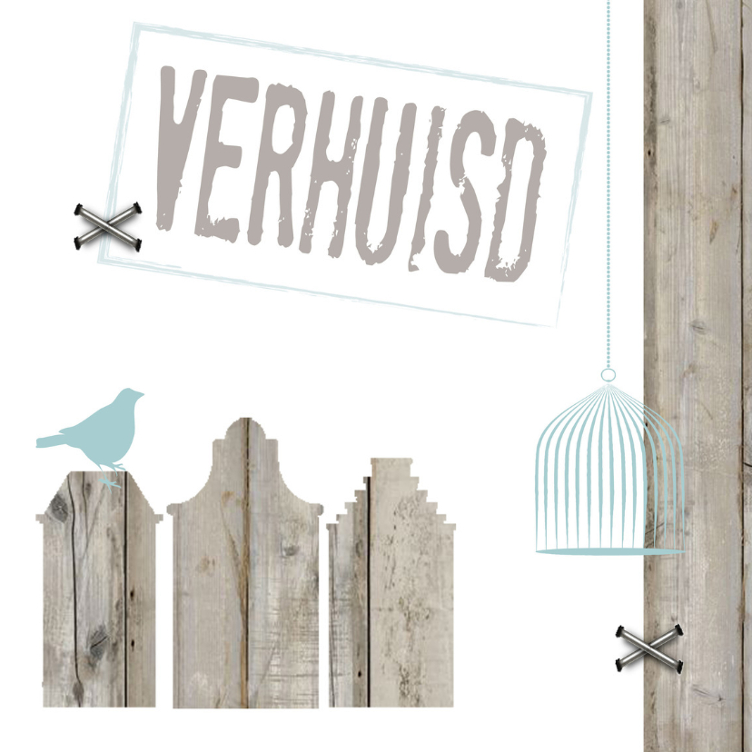 Kaart huisjes verhuisd - Verhuiskaarten Verhuiskaarten - Kaart huisjes verhuisd