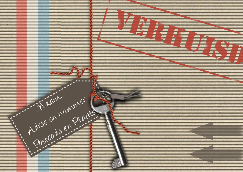 Karton verhuiskaart - Verhuiskaarten Verhuiskaarten - Karton verhuiskaart