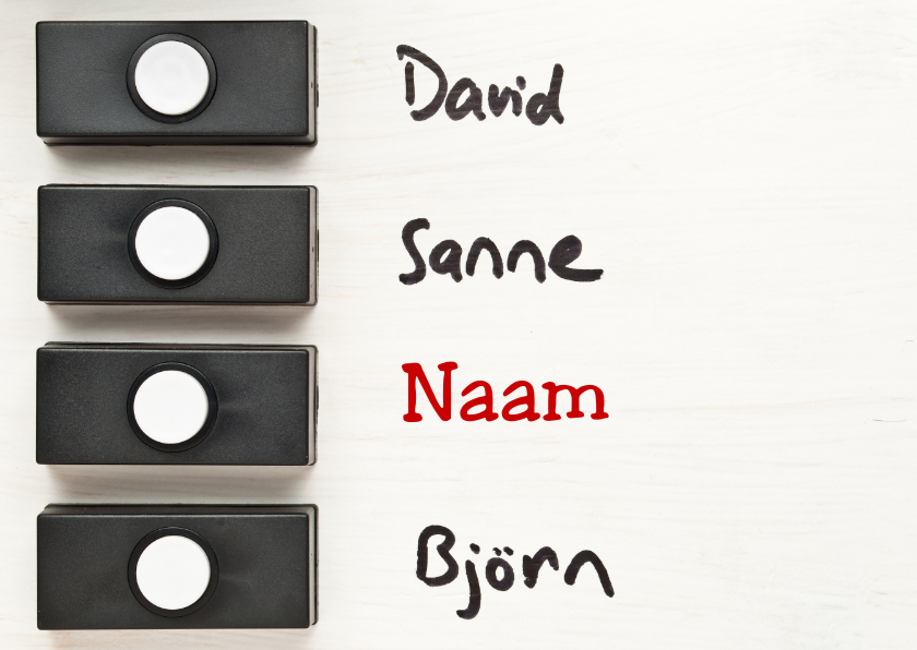 Op kamers met eigen naam - Verhuiskaarten Verhuiskaarten - Op kamers met eigen naam