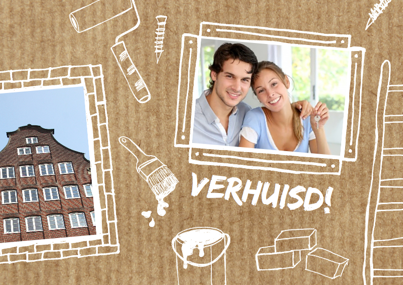 Verhuisd met tekeningen en foto - Verhuiskaarten Verhuiskaarten - Verhuisd met tekeningen en foto