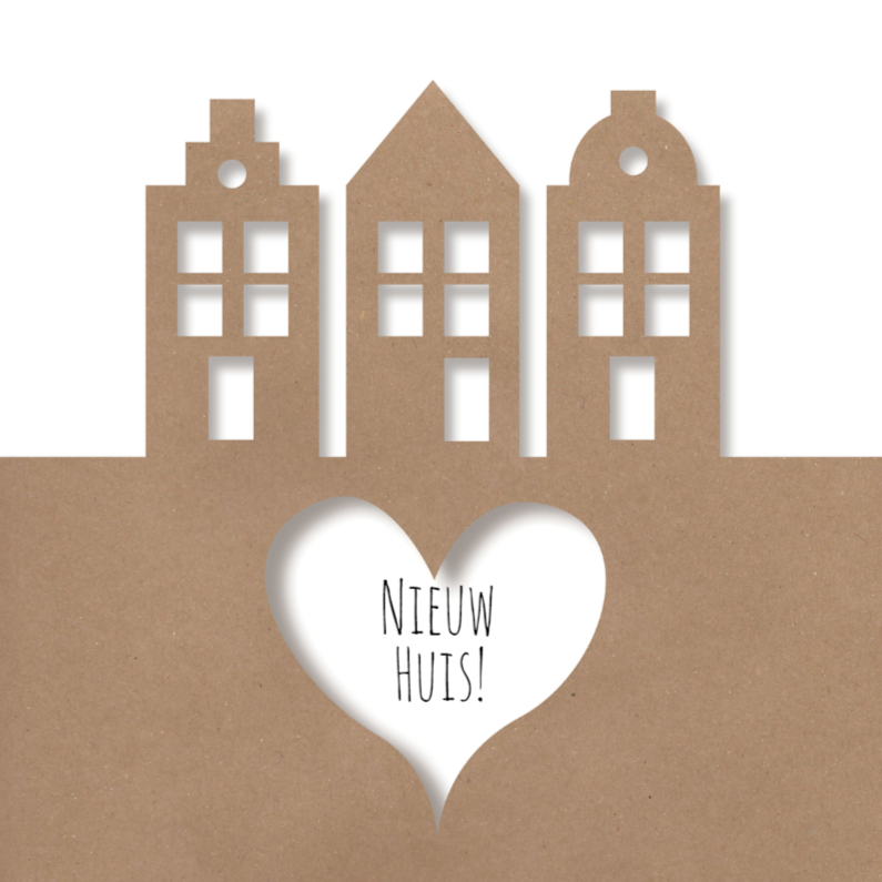 Verhuiskaart BrownPaperNewHouse - Verhuiskaarten Verhuiskaarten - Verhuiskaart BrownPaperNewHouse