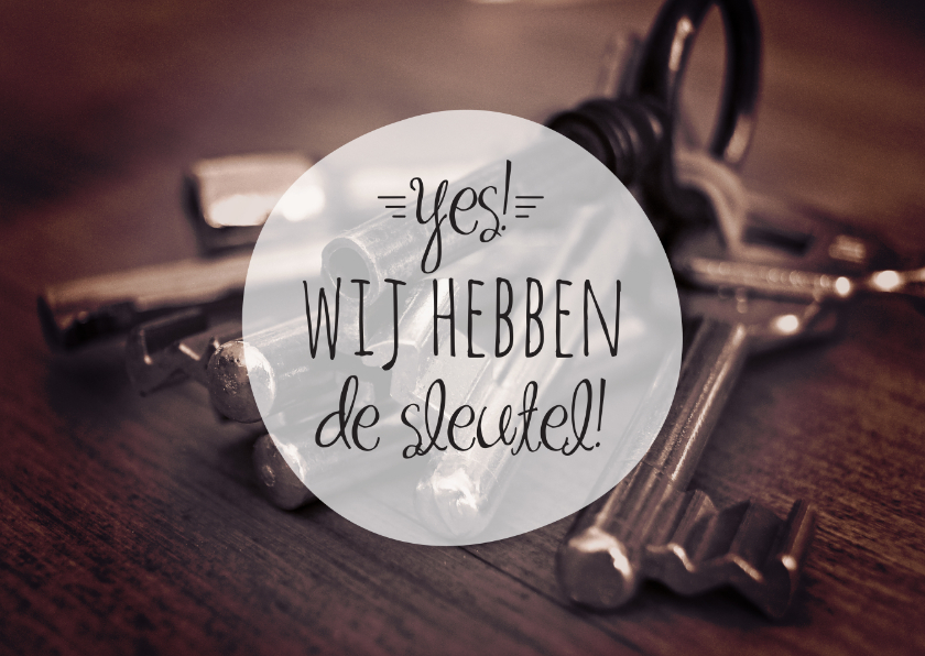 Verhuiskaart foto bos sleutels - Verhuiskaarten Verhuiskaarten - Verhuiskaart foto bos sleutels