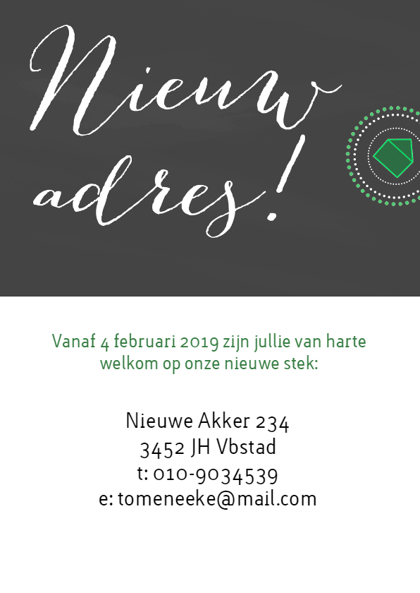 Verhuiskaart fris - Verhuiskaarten Verhuiskaarten - Verhuiskaart fris