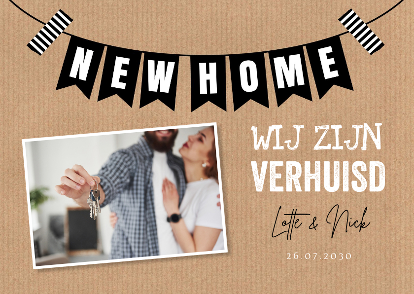 Verhuiskaart kraftlook foto slinger - Verhuiskaarten Verhuiskaarten - Verhuiskaart kraftlook foto slinger