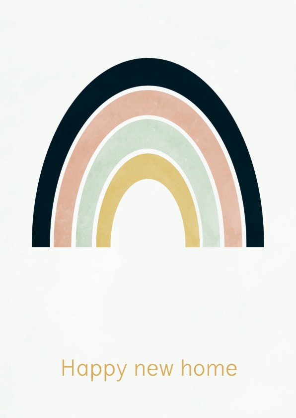 Verhuiskaart regenboog - Verhuiskaarten Verhuiskaarten - Verhuiskaart regenboog