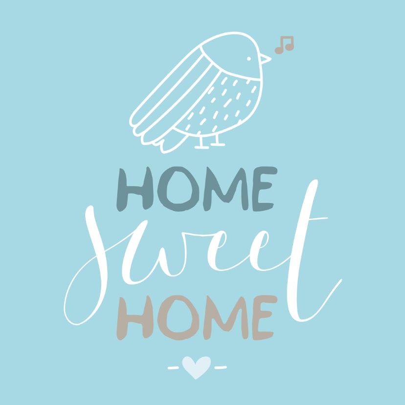Verhuizen Home Vogeltje - Verhuiskaarten Verhuiskaarten - Verhuizen Home Vogeltje