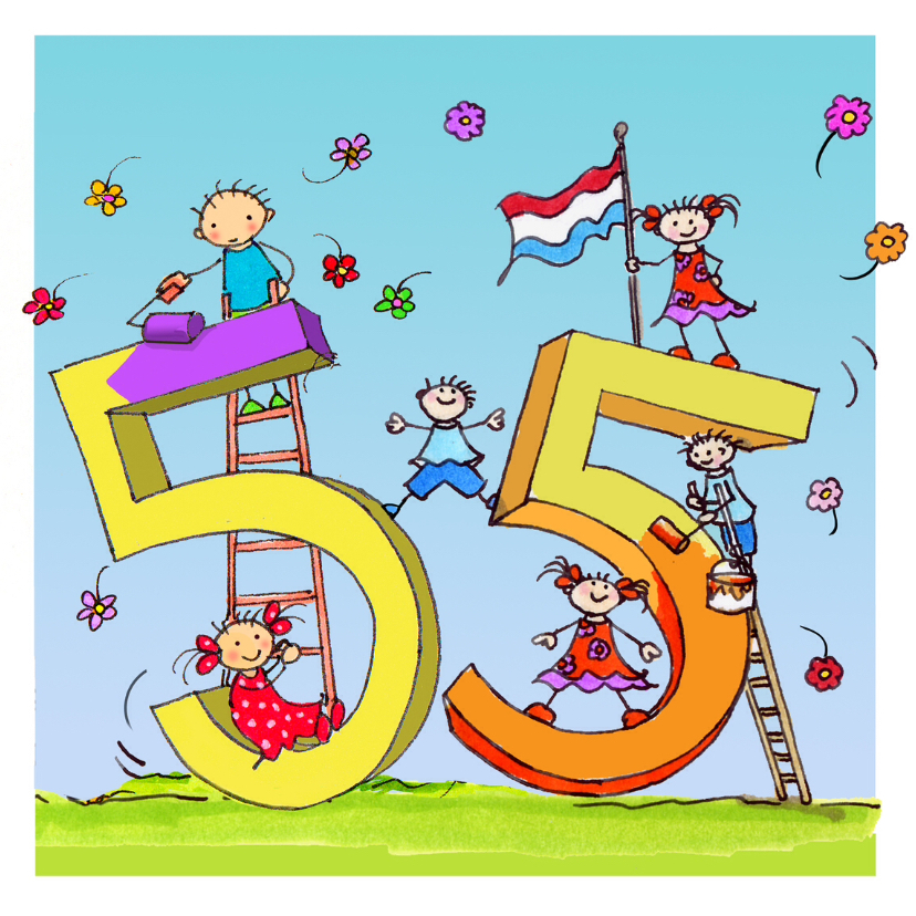 55 jaar Anet Illustraties - Verjaardagskaarten Verjaardagskaarten - 55 jaar Anet Illustraties