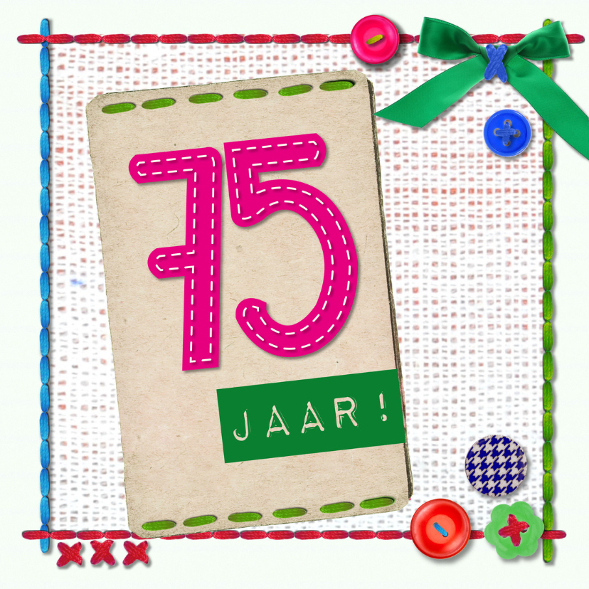 75 jaar vijfenzeventig -BF - Verjaardagskaarten Verjaardagskaarten - 75 jaar vijfenzeventig -BF