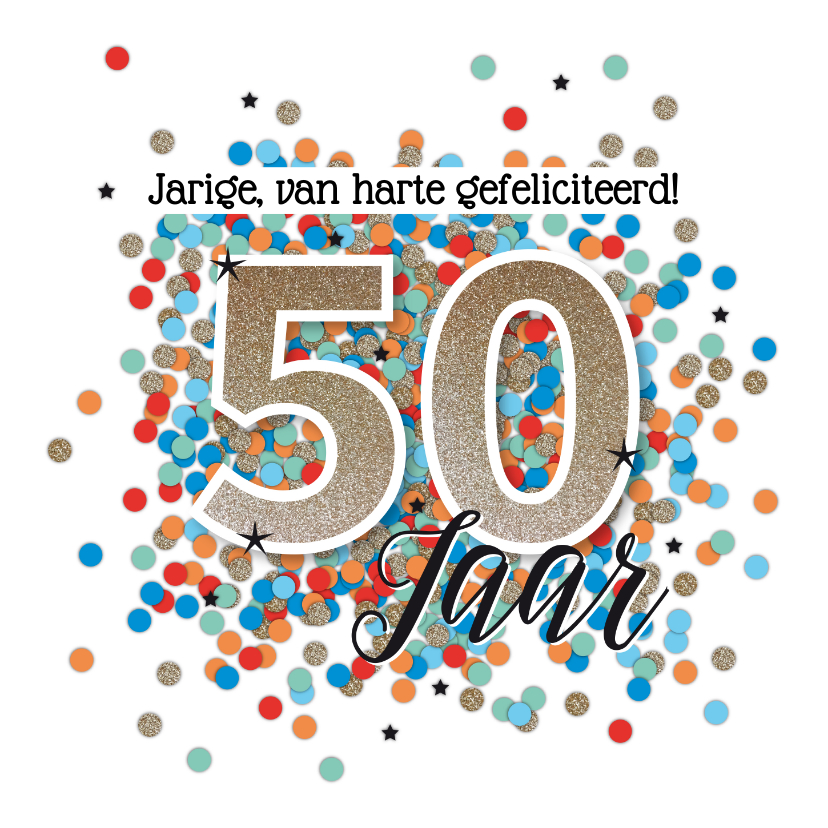 Verjaardagskaarten - Abraham 50 jaar felicitatie kaart verjaardag