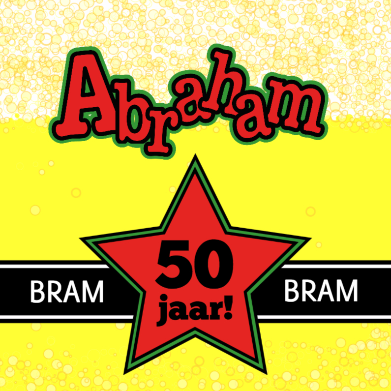 BIERTJE Felicitatie kaart ABRAHAM - Verjaardagskaarten Verjaardagskaarten - BIERTJE Felicitatie kaart ABRAHAM