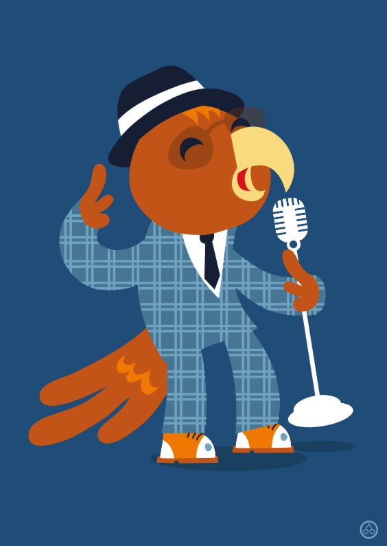 Blues papegaai - Verjaardagskaarten Verjaardagskaarten - Blues papegaai