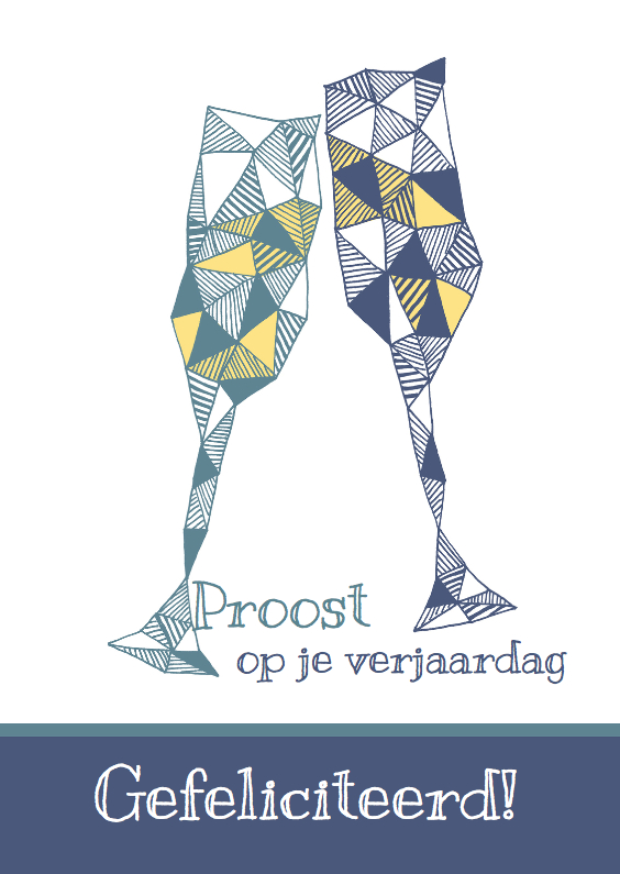 Champagne verjaardag proost - Verjaardagskaarten Verjaardagskaarten - Champagne verjaardag proost