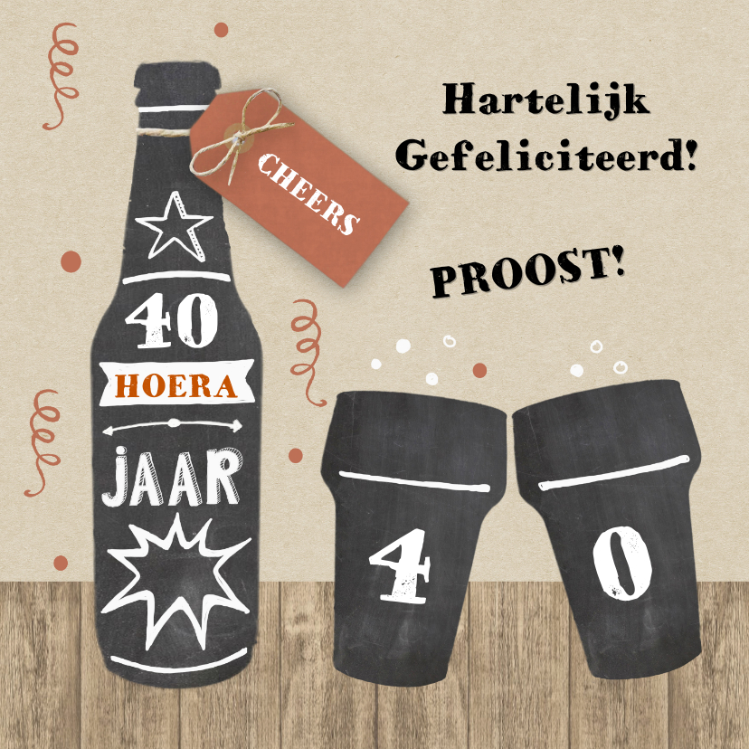 Verjaardagskaarten - Felicitatie bier man 