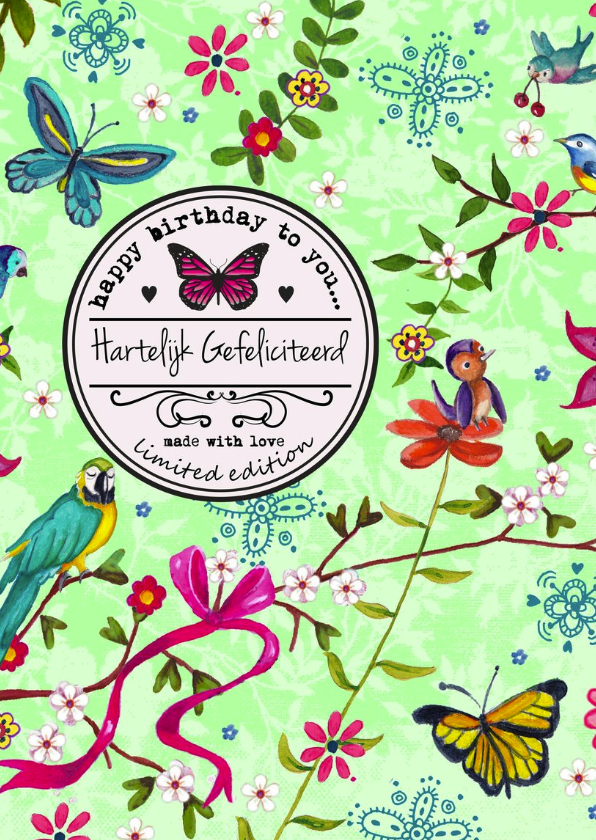 Felicitatie verjaardag vogels - Verjaardagskaarten Verjaardagskaarten - Felicitatie verjaardag vogels