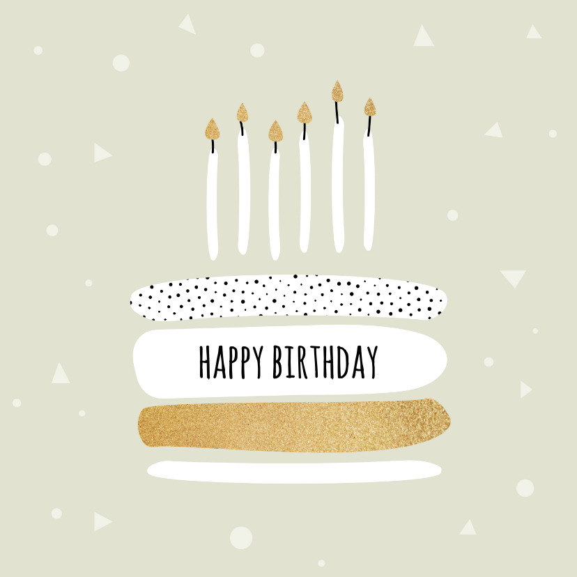 Verjaardagskaarten - Felicitatiekaart met taart