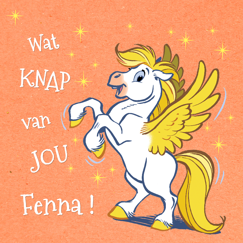 Felicitatiekaart paardje Florian - A - Verjaardagskaarten Verjaardagskaarten - Felicitatiekaart paardje Florian - A