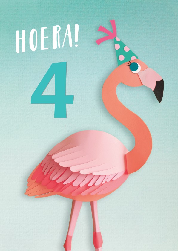 Verjaardagskaarten - Flamingo verjaardagskaart