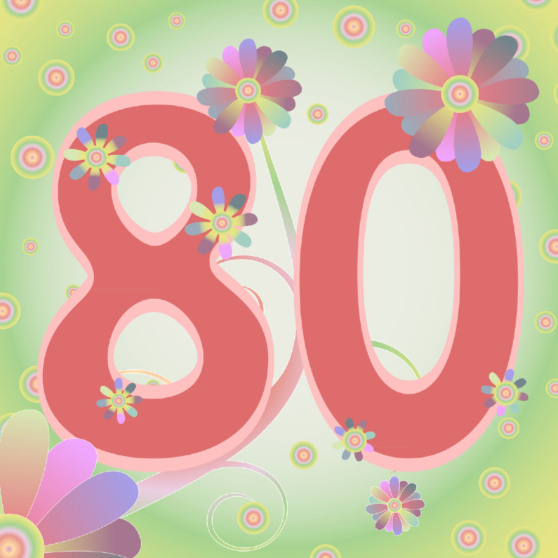 flowerpower-80jaar - Verjaardagskaarten Verjaardagskaarten - flowerpower-80jaar