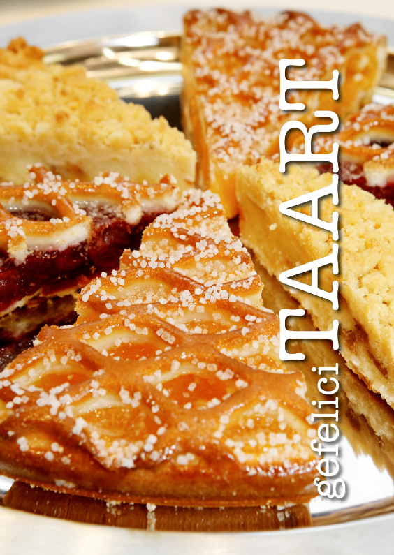 Gefelicitaart met vlaai - Verjaardagskaarten Verjaardagskaarten - Gefelicitaart met vlaai