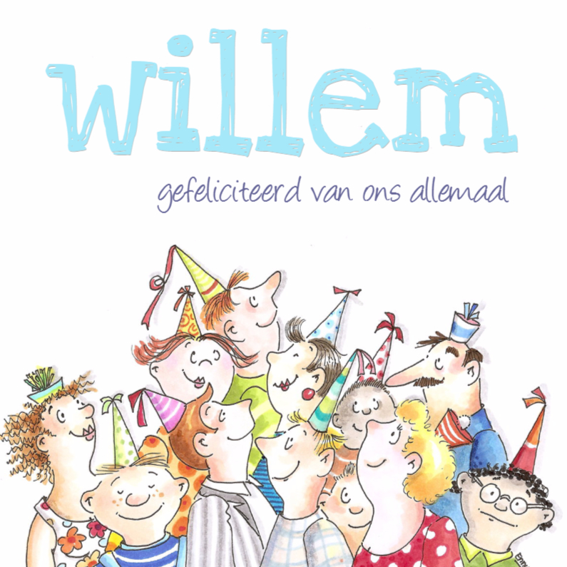 Verjaardagskaarten - Gefeliciteerd van ons allemaal