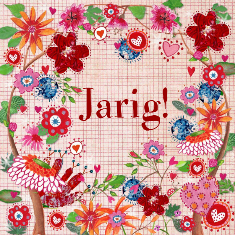 Gefeliciteerd vrolijk bloem CartitaDesig - Verjaardagskaarten Verjaardagskaarten - Gefeliciteerd vrolijk bloem CartitaDesig