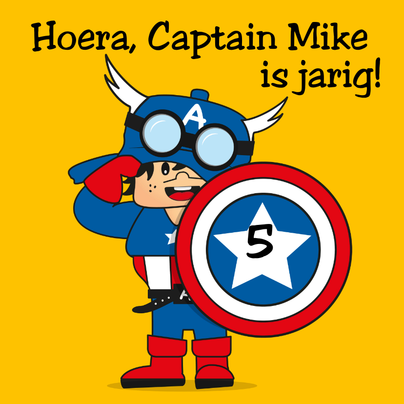 Verjaardagskaarten - Grappige superheld verjaardag
