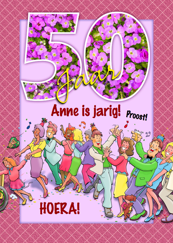 Grappige verjaardag polonaise voor een vrouw 50 jaar - Verjaardagskaarten Verjaardagskaarten - Grappige verjaardag polonaise voor een vrouw 50 jaar