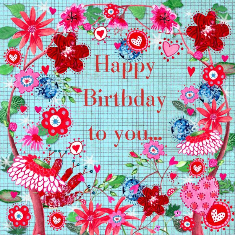 Happy Birthday bloem Cartita Design - Verjaardagskaarten Verjaardagskaarten - Happy Birthday bloem Cartita Design