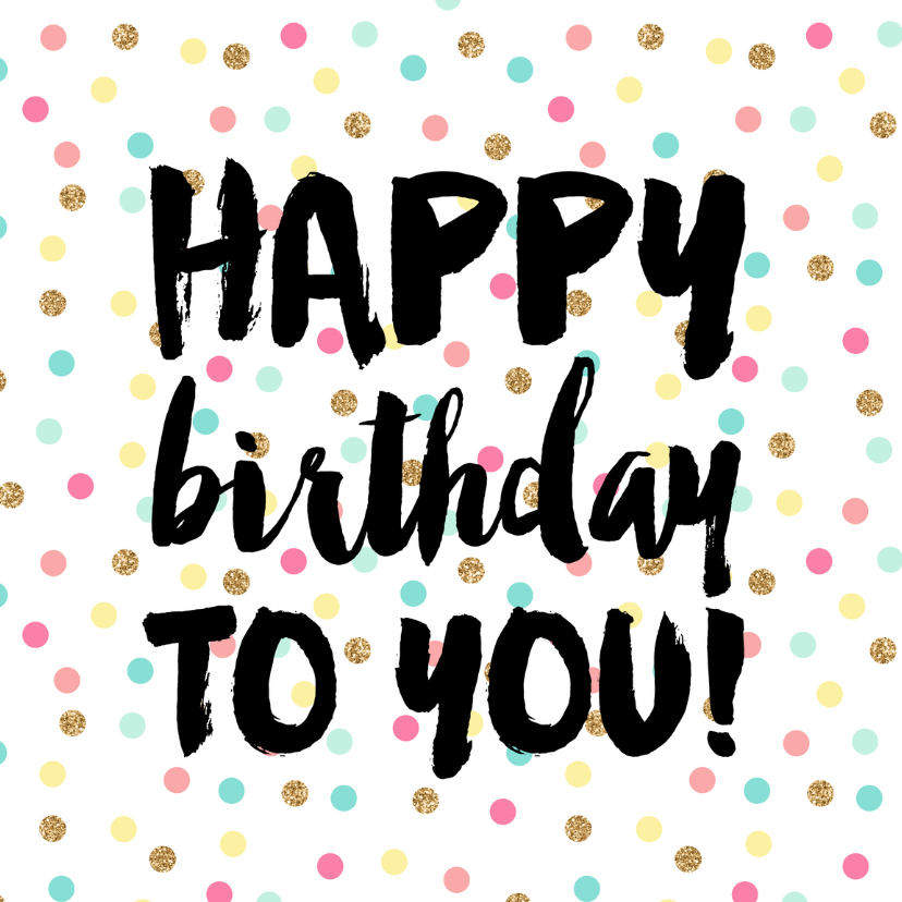 Verjaardagskaarten - Happy Birthday Confetti