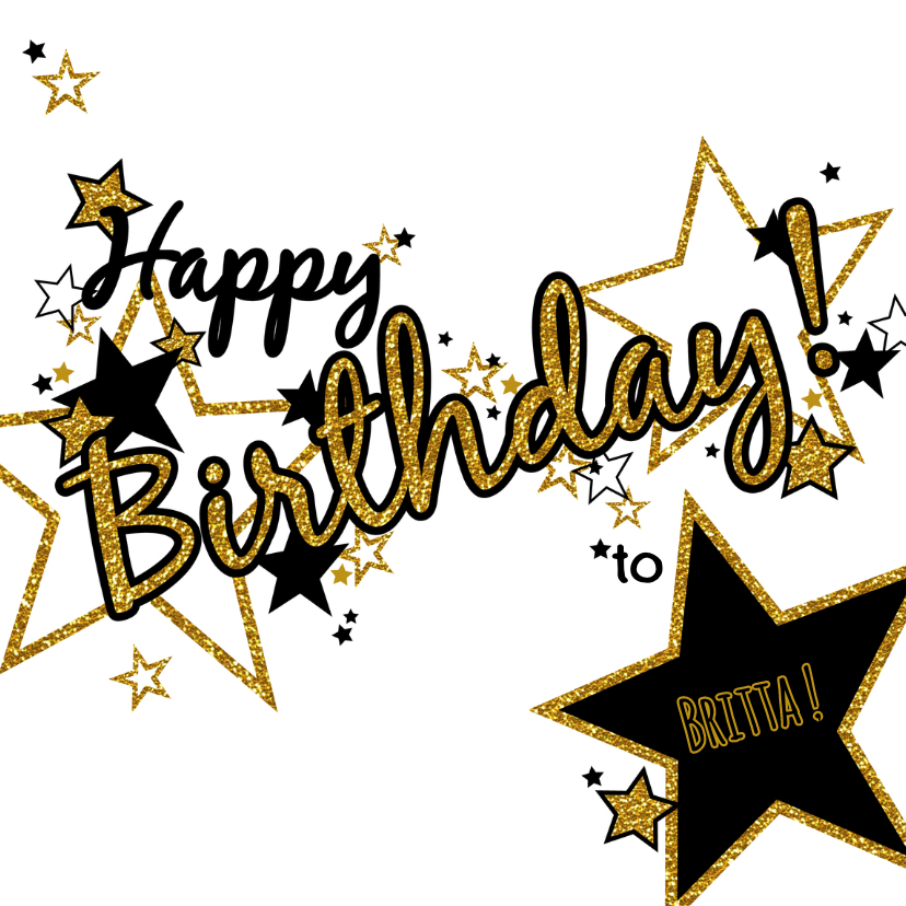 Happy Birthday glamour glitter - Verjaardagskaarten Verjaardagskaarten - Happy Birthday glamour glitter