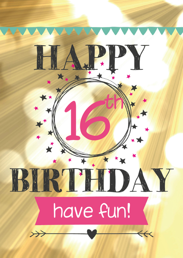 Verjaardagskaarten - happy leeftijd birthday-have fun