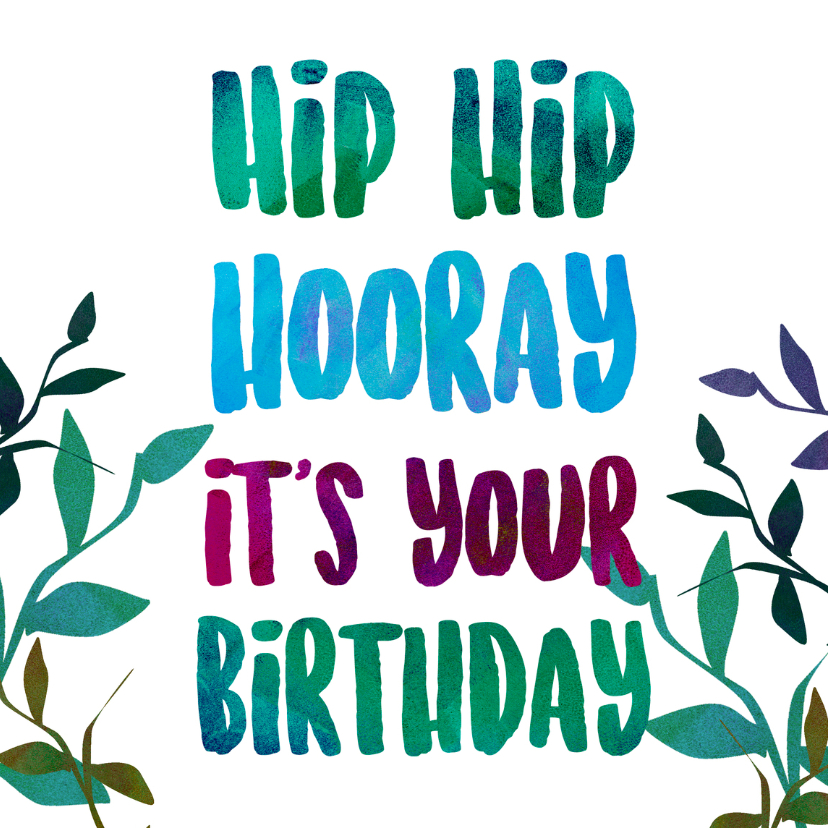 Hiphip hooray birthday - Verjaardagskaarten Verjaardagskaarten - Hiphip hooray birthday