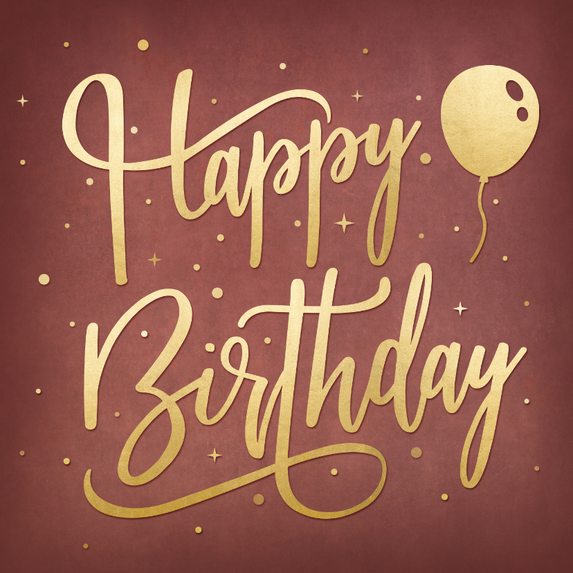 Hippe en stijlvolle verjaardagskaart handlettering met goud - Verjaardagskaarten Verjaardagskaarten - Hippe en stijlvolle verjaardagskaart handlettering met goud