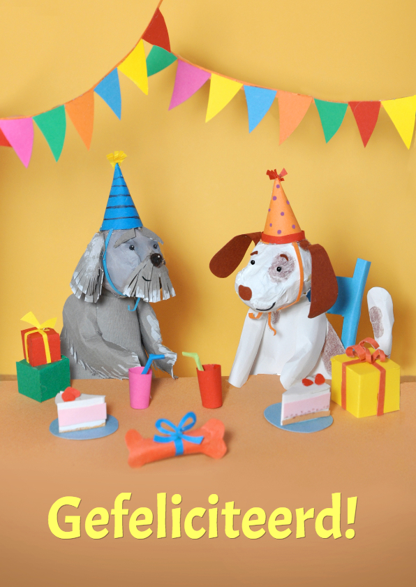 Verjaardagskaarten - Hondjes verjaardag