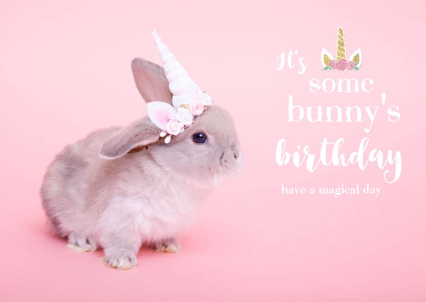Verjaardagskaarten - It's some bunny's birthday verjaardagskaart