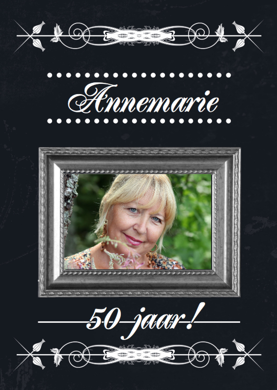 Jarig 50 jaar klassiek lijst - Verjaardagskaarten Verjaardagskaarten - Jarig 50 jaar klassiek lijst